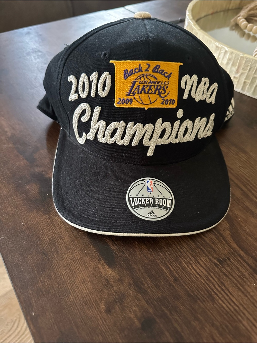 adidas Black and Gold Los Angeles Lakers 2010 Champions Snapback Hat